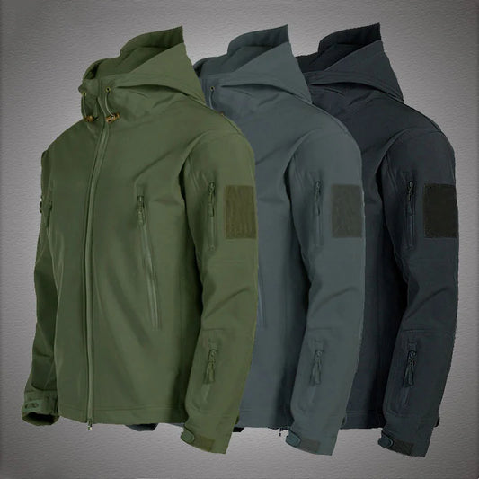 Évoque Heren Softshell Jas met Capuchon – Winddicht & Waterafstotend Outdoor Bomberjack