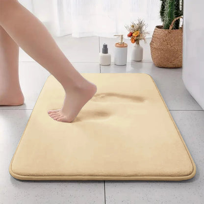 Élanor Luxe Flanellen Badkamer Deurmat – Dikke Absorberende Antislip Mat