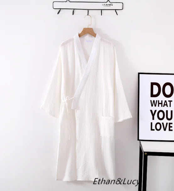 Évoque Katoenen Kimono Badjas voor Dames en Heren