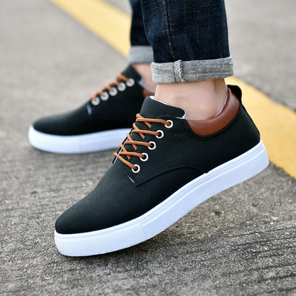Élanor Canvas Herensneakers met Witte Zool – Casual en Stijlvol