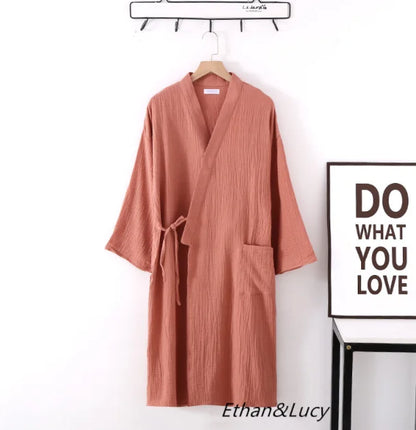 Évoque Katoenen Kimono Badjas voor Dames en Heren