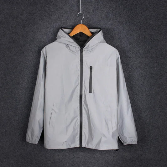 Élanor Heren Windbreaker Jas met Capuchon – Reflecterend, Waterafstotend, Lente & Herfst