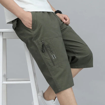 Évoque Heren Cargo Shorts tot op de Knie met Ritszakken