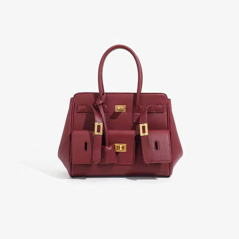 Élanor Luxe Handtas van Vegan Leer – Midi of Maxi Formaat met Gouden of Zilveren Details
