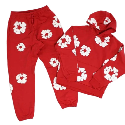 Élanor Heren Sportpak van Katoen met Print – Hoodie en Joggingbroek Set
