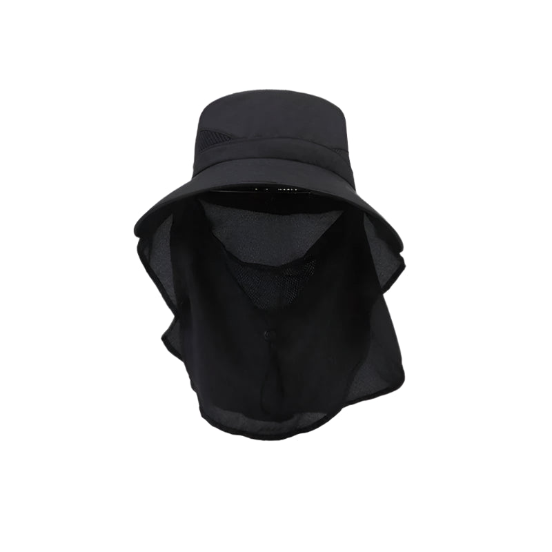 Monde Heren zomerhoed met brede rand – Ademend mesh – Lichtgewicht outdoor hoed – UV-bescherming – Verstelbaar trekkoord