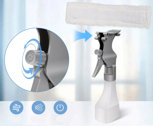 Aurevo Oplaadbare Draadloze Ramenreiniger met Squeegee & Microvezel Scrubber