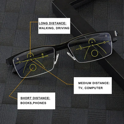 Évoque Multifocale Leesbril met Progressieve Lenzen en Anti-Blauwlichtfilter