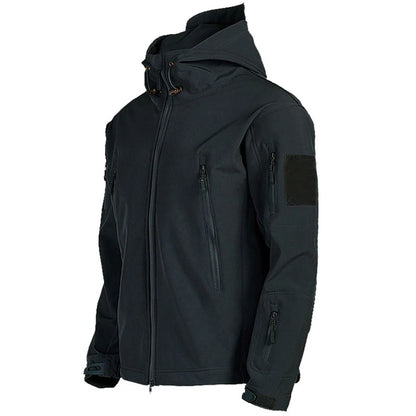 Évoque Heren Softshell Jas met Capuchon – Winddicht & Waterafstotend Outdoor Bomberjack