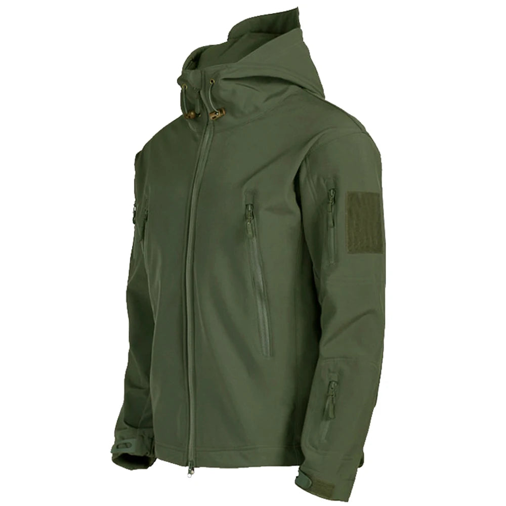 Évoque Heren Softshell Jas met Capuchon – Winddicht & Waterafstotend Outdoor Bomberjack