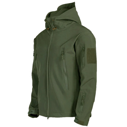 Évoque Heren Softshell Jas met Capuchon – Winddicht & Waterafstotend Outdoor Bomberjack