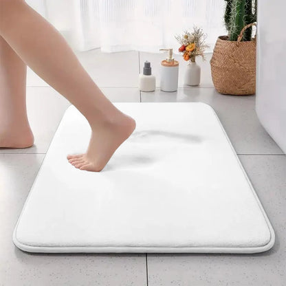 Élanor Luxe Flanellen Badkamer Deurmat – Dikke Absorberende Antislip Mat