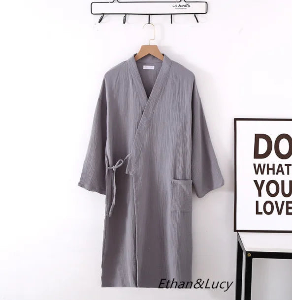 Évoque Katoenen Kimono Badjas voor Dames en Heren