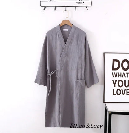 Évoque Katoenen Kimono Badjas voor Dames en Heren