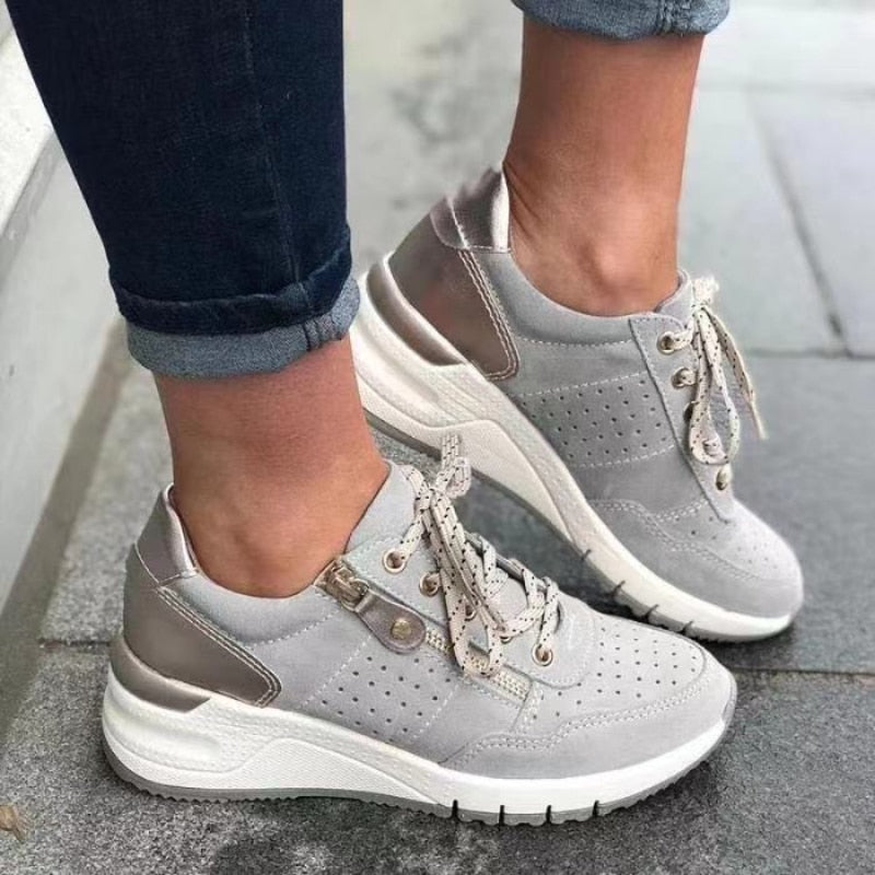 Veloria Orthopedische Wandelschoenen voor Dames – Comfortabele Veterschoenen met Brede Pasvorm