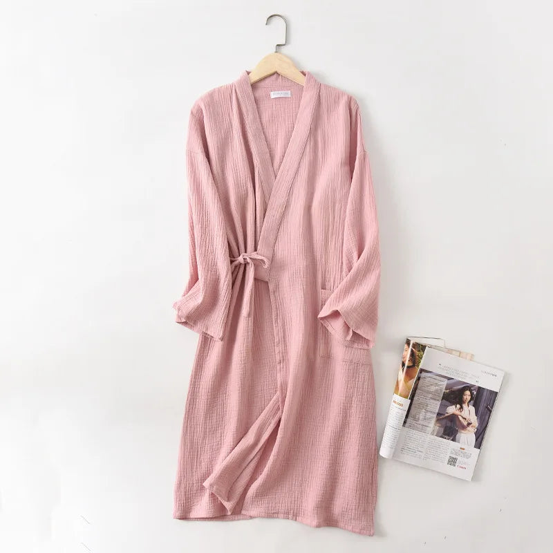 Évoque Katoenen Kimono Badjas voor Dames en Heren