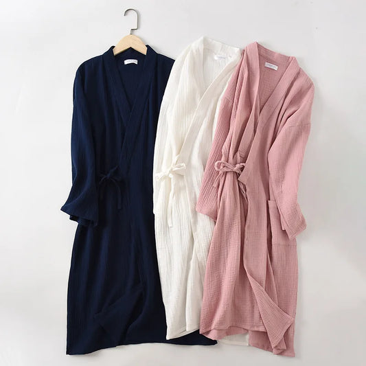 Évoque Katoenen Kimono Badjas voor Dames en Heren