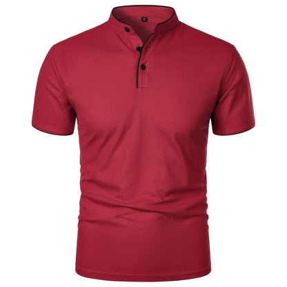 Évoque Heren Polo T-shirt met Korte Mouwen – Ademend, Losse Pasvorm en Effen Kleur met Kraag