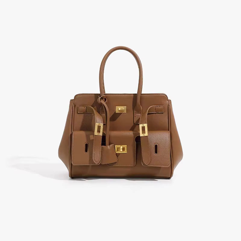 Élanor Luxe Handtas van Vegan Leer – Midi of Maxi Formaat met Gouden of Zilveren Details