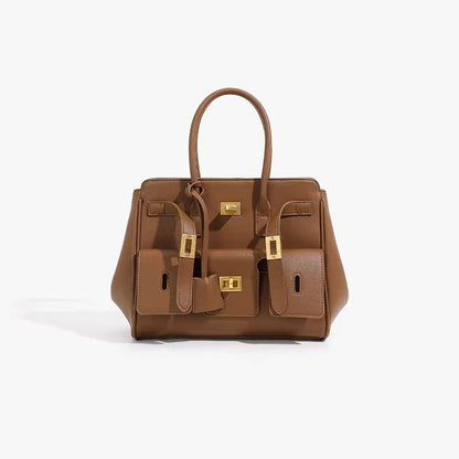 Élanor Luxe Handtas van Vegan Leer – Midi of Maxi Formaat met Gouden of Zilveren Details