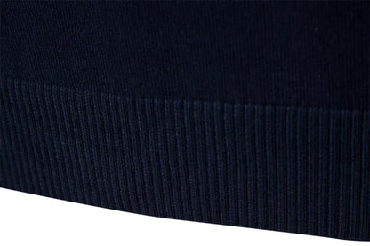 Monde Heren Trui met Kwart-Rits en Streeppatroon – Slim Fit – Katoenmix