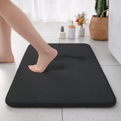 Élanor Luxe Flanellen Badkamer Deurmat – Dikke Absorberende Antislip Mat