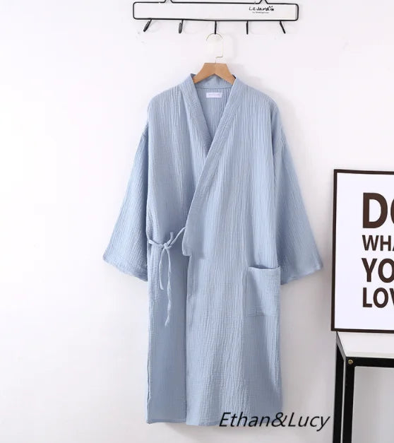 Évoque Katoenen Kimono Badjas voor Dames en Heren