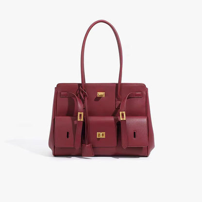 Élanor Luxe Handtas van Vegan Leer – Midi of Maxi Formaat met Gouden of Zilveren Details