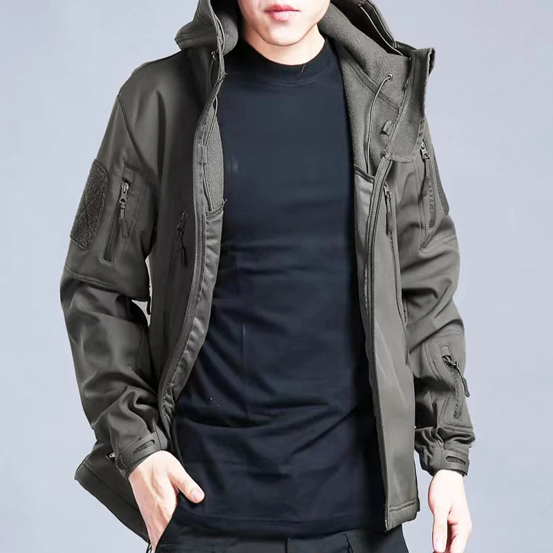 Évoque Heren Softshell Fleece Jas – Waterdicht Outdoor Wandel- en Vrijetijdsjack voor Herfst en Winter