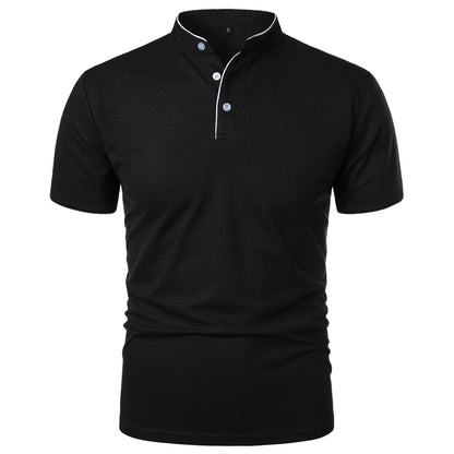 Évoque Heren Polo T-shirt met Korte Mouwen – Ademend, Losse Pasvorm en Effen Kleur met Kraag