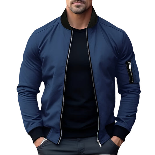 Monde Heren Bomberjack – Regular Fit – Katoenmix – Zwart – Tussenseizoen Jas
