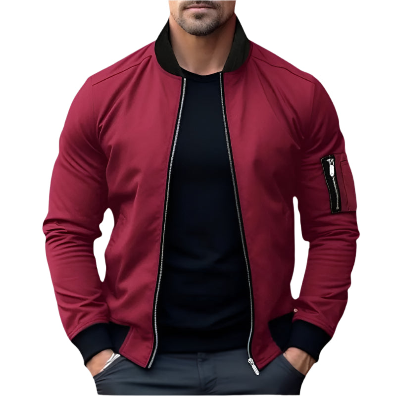 Monde Heren Bomberjack – Regular Fit – Katoenmix – Zwart – Tussenseizoen Jas