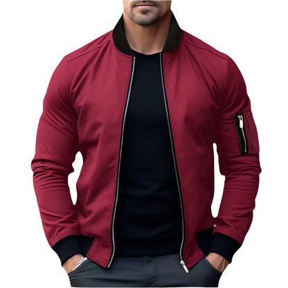 Monde Heren Bomberjack – Regular Fit – Katoenmix – Zwart – Tussenseizoen Jas