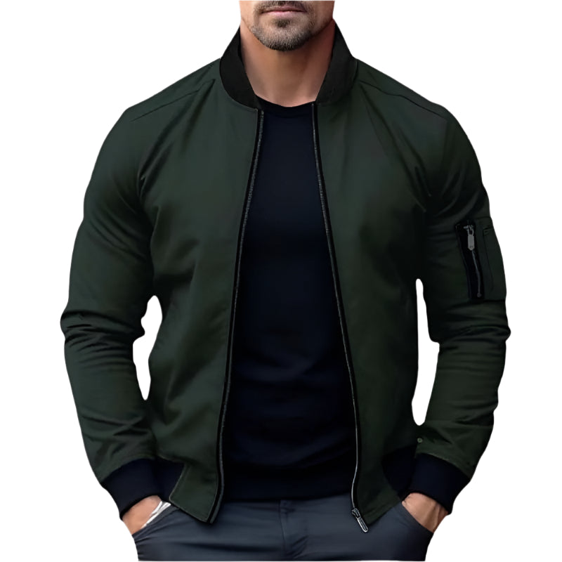 Monde Heren Bomberjack – Regular Fit – Katoenmix – Zwart – Tussenseizoen Jas