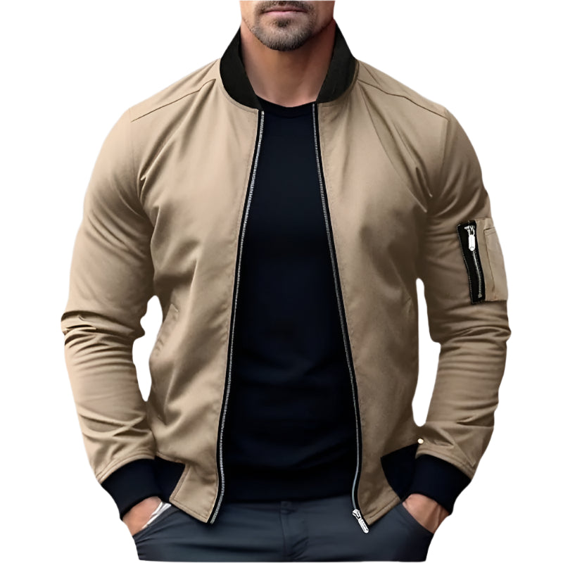 Monde Heren Bomberjack – Regular Fit – Katoenmix – Zwart – Tussenseizoen Jas