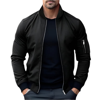 Monde Heren Bomberjack – Regular Fit – Katoenmix – Zwart – Tussenseizoen Jas