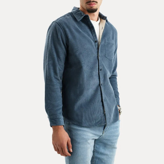 Veloria Corduroy Overhemd met Lange Mouwen en Zachte Voering – Katoenmix