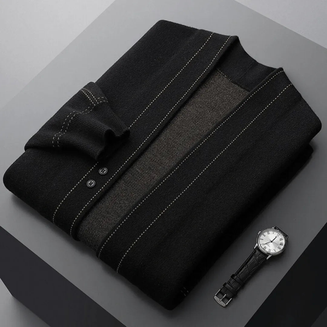 Veloria Virgin Wool Cardigan van Zuiver Scheerwol – Handgebreid met Jacquard Details