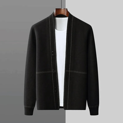 Veloria Virgin Wool Cardigan van Zuiver Scheerwol – Handgebreid met Jacquard Details
