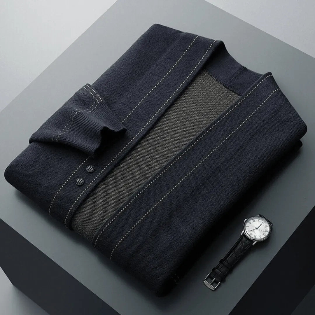 Veloria Virgin Wool Cardigan van Zuiver Scheerwol – Handgebreid met Jacquard Details