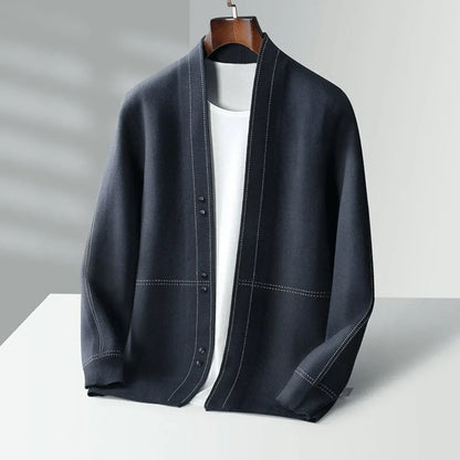 Veloria Virgin Wool Cardigan van Zuiver Scheerwol – Handgebreid met Jacquard Details