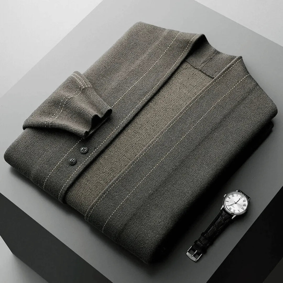 Veloria Virgin Wool Cardigan van Zuiver Scheerwol – Handgebreid met Jacquard Details
