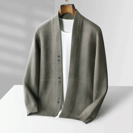 Veloria Virgin Wool Cardigan van Zuiver Scheerwol – Handgebreid met Jacquard Details