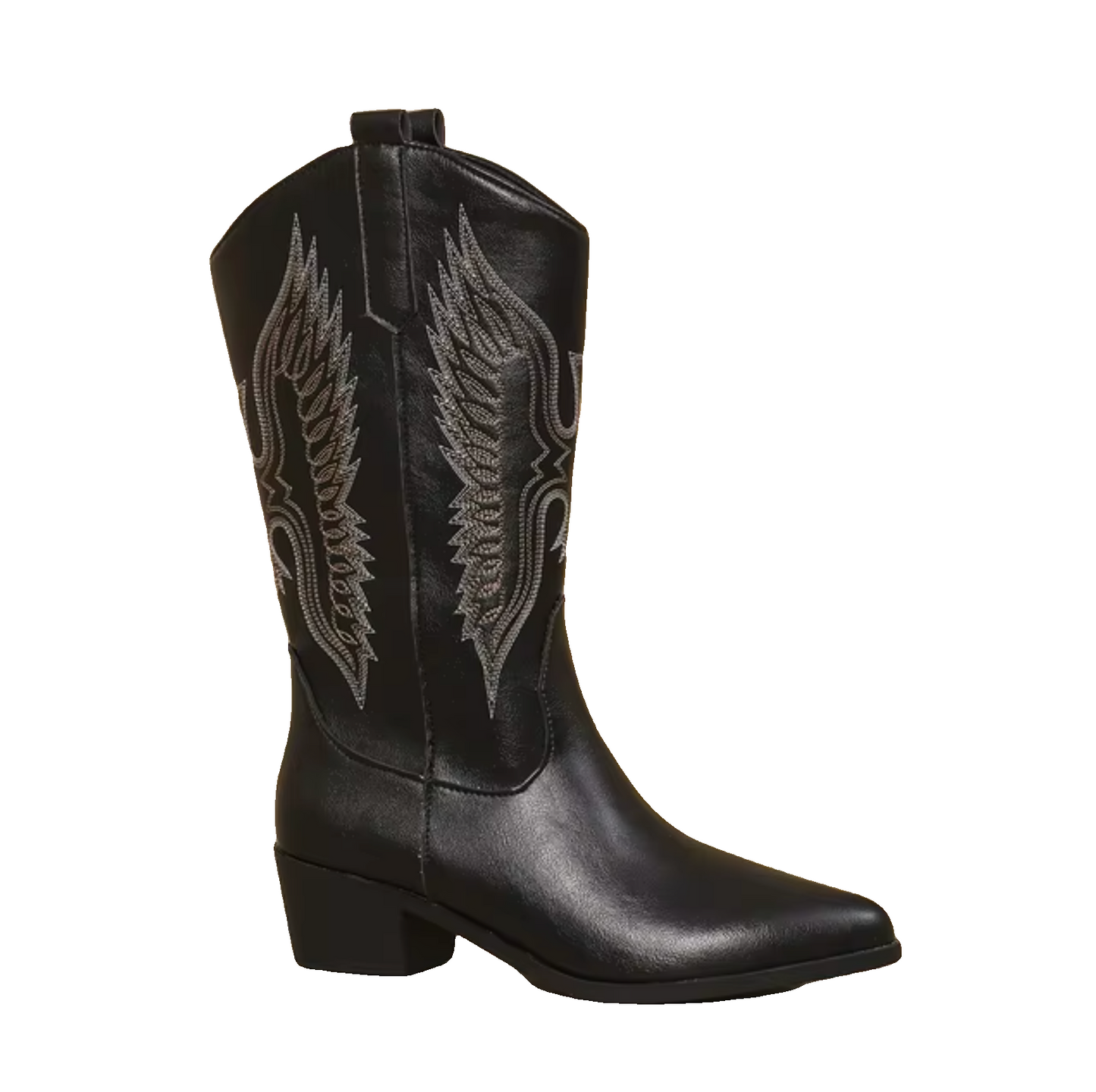 Laria – Leren Cowboylaarzen met Sleehak en Borduurdetails