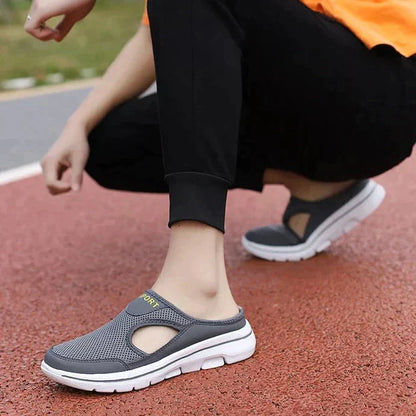 Heren Orthopedische Instapsloffen met Ergonomische Zool en Open Hiel