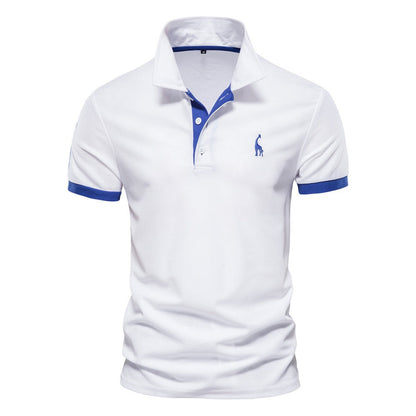 Élanor Heren Poloshirt – Stijlvol Smart Casual Katoenmix met Korte Mouw