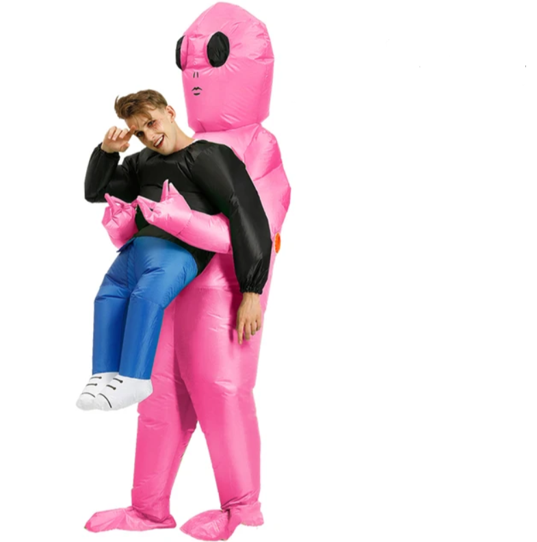 Évoque Opblaasbaar Alien Kostuum voor Carnaval en Feest – Kinderen & Volwassenen