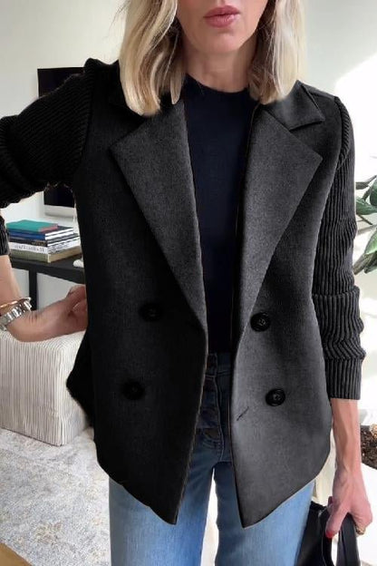 Évoque | Gebreide Mouw Blazer met Dubbele Knopenrij voor Dames