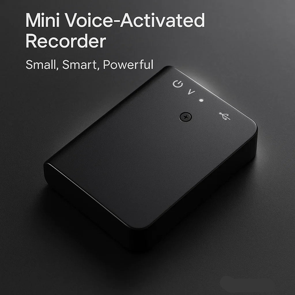 Monde Mini Draagbare Voice Recorder 16GB – Spraakgestuurd, Discreet en Oplaadbaar