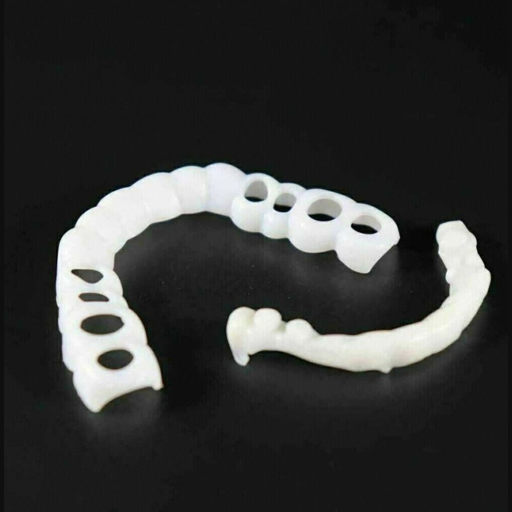 Monde Snap-on Smile Tanden Veneers – Flexibel Kunstgebit voor Boven- en Onderkaak – Herbruikbaar – Natuurlijke Off-White Kleur